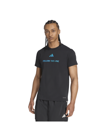 Camiseta Adidas Hombre Performance Negra