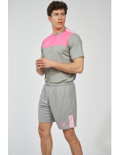 Camiseta Ness Umbro Junior Gris / Rosa 2