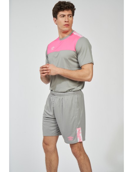 Camiseta Ness Umbro Junior Gris / Rosa