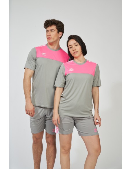 Camiseta Ness Umbro Junior Gris / Rosa