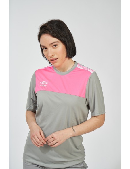 Camiseta Ness Umbro Junior Gris / Rosa