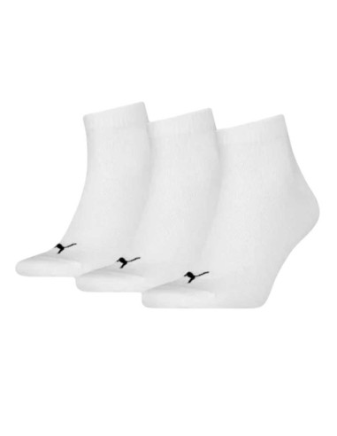 Calcetines Puma Quearter Plain 3P Blanco