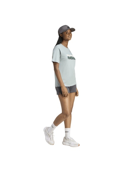 Adidas Soft Side celeste - Camiseta casual deportiva de mujer