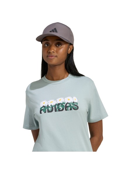 Adidas Soft Side celeste - Camiseta casual deportiva de mujer