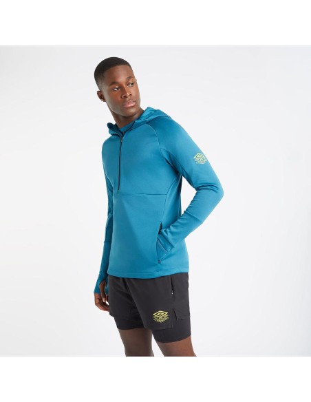 Sudadera Pro Training Elite Half Zip Hoodie Umbro Hombre Azul