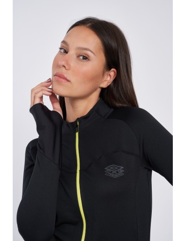 CHAQUETA UMBRO MUJER PRO TRAINING JACKET - WOMENS - BLACK / LIMEADE