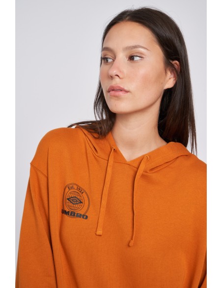 SUDADERA UMBRO MUJER COLLEGIATE GRAPHIC HOODIE PUMPKIN SPICE
