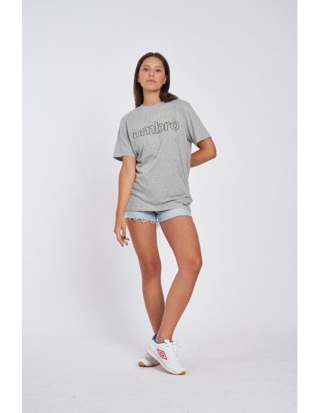 Camiseta Umbro Fw Linear Logo Graphic Tee Grey Marl