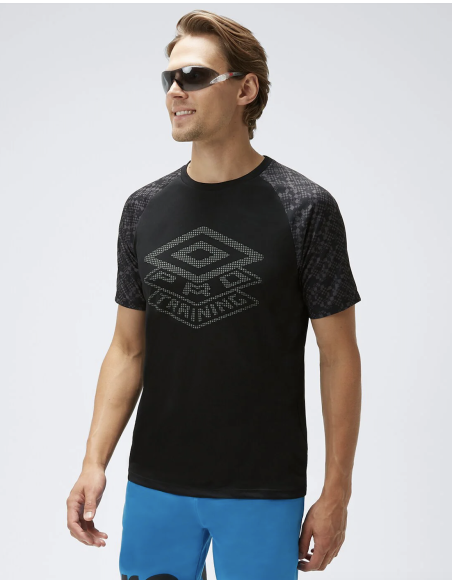 Camiseta Umbro Pro Training Active Graphic Sleeve Jerseyblack / Gunmetal