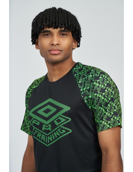 Camiseta Umbro Pro Training Active Graphic Sleeve Jersey Black / Andean Toucan