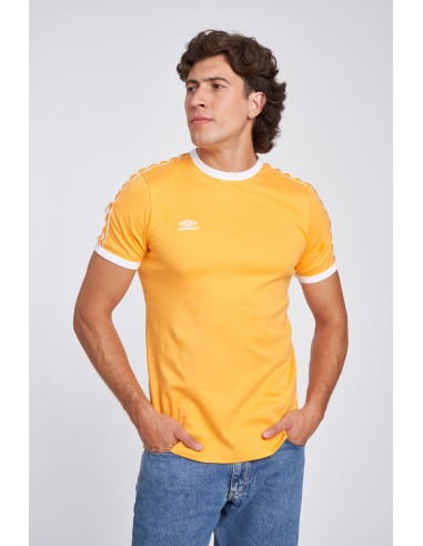 Camiseta Umbro Taped Ringer Tee Blazing Orange / Brilliant White