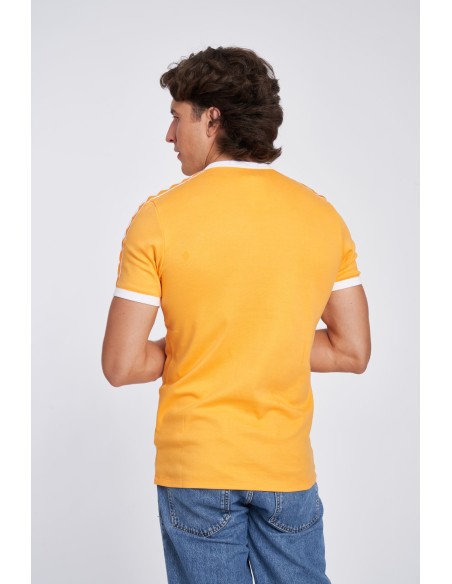 Camiseta Umbro Taped Ringer Tee Blazing Orange / Brilliant White