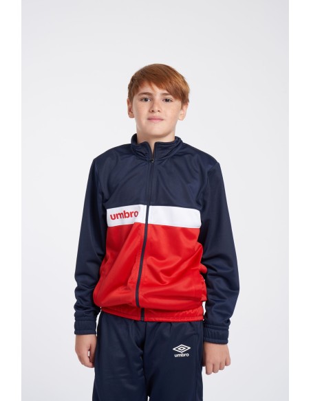 Chaqueta Umbro Fw Sportswear Track Top - Jnrdark Navy / Vermillion / Brilliant White
