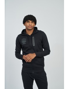 chaqueta umbro mujer fw terrace zip hoodie negra 2