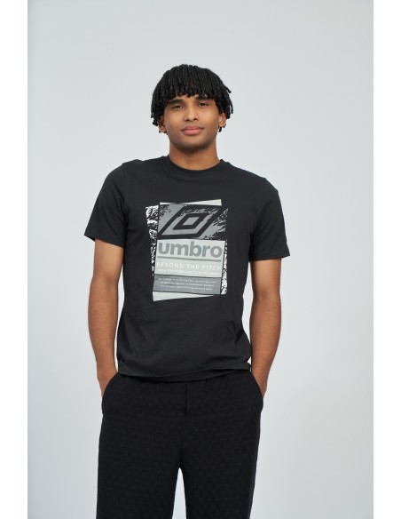 Camiseta Umbro Fw Layered Box Logo Graphic Tee Black