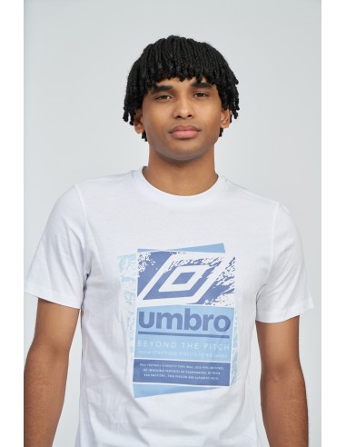 Camiseta Umbro FW Layered Box Logo Graphic Tee Brilliant White