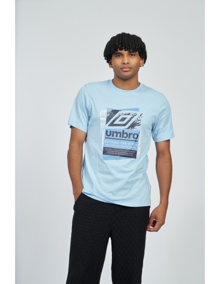 Camiseta Umbro FW Layered Box Logo Graphic Tee Clear Sky