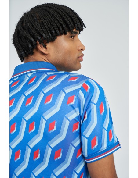 polo umbro hombre jacquard quetzal azul