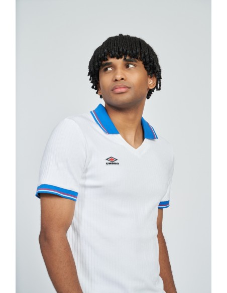 camiseta umbro hombre rib tennis blanca