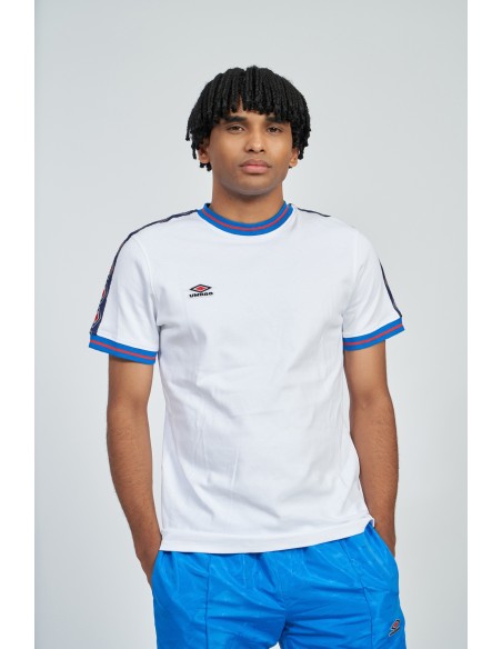 camiseta umbro hombre infilled tape tee blanca