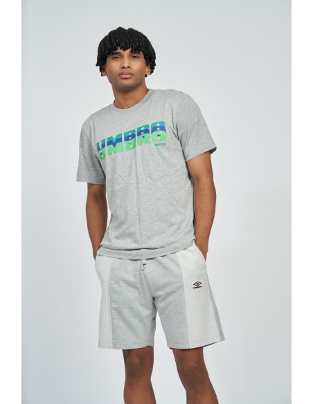 camiseta umbro hombre layered logo gris