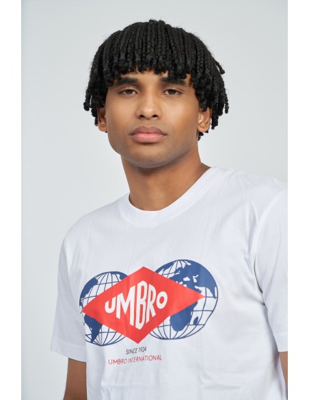 camiseta umbro hombre international blanca