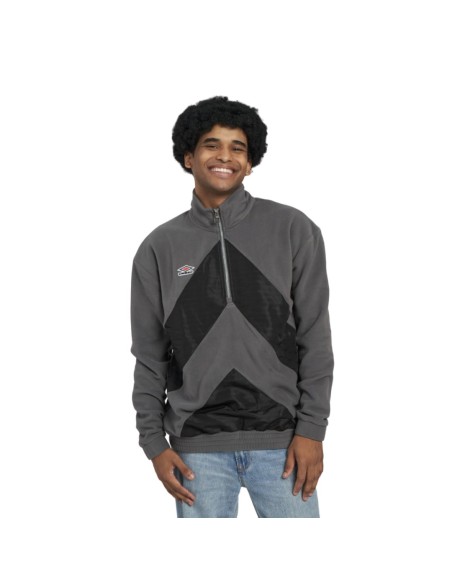 SUDADERA POLAR UMBRO PANELLED QUARTER ZIP IRON / BLACK