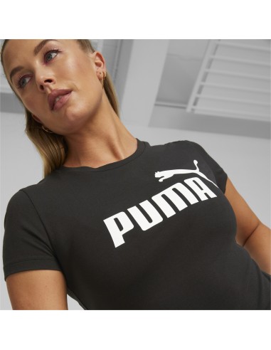 Camiseta Puma Mujer Ess Slim Logo Negra