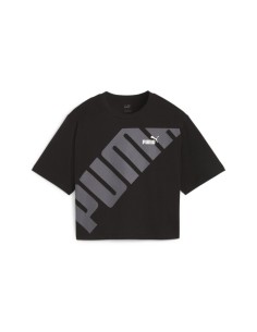 Camiseta Puma Mujer Power Cropped Negra