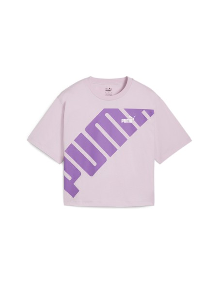 Camiseta Puma Mujer Power Cropped Malva