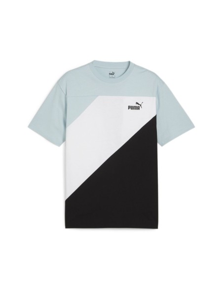 Camiseta Puma Hombre Power Colorblock Azul