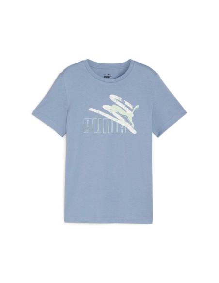 Camiseta Puma Niño ESS+2 Logo Lab Summer Azul