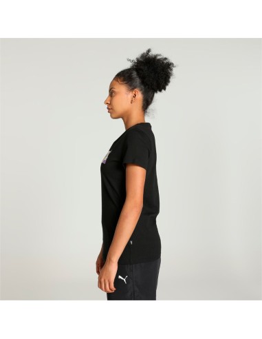 Camiseta Puma Mujer Ess+2 Graphic Negra
