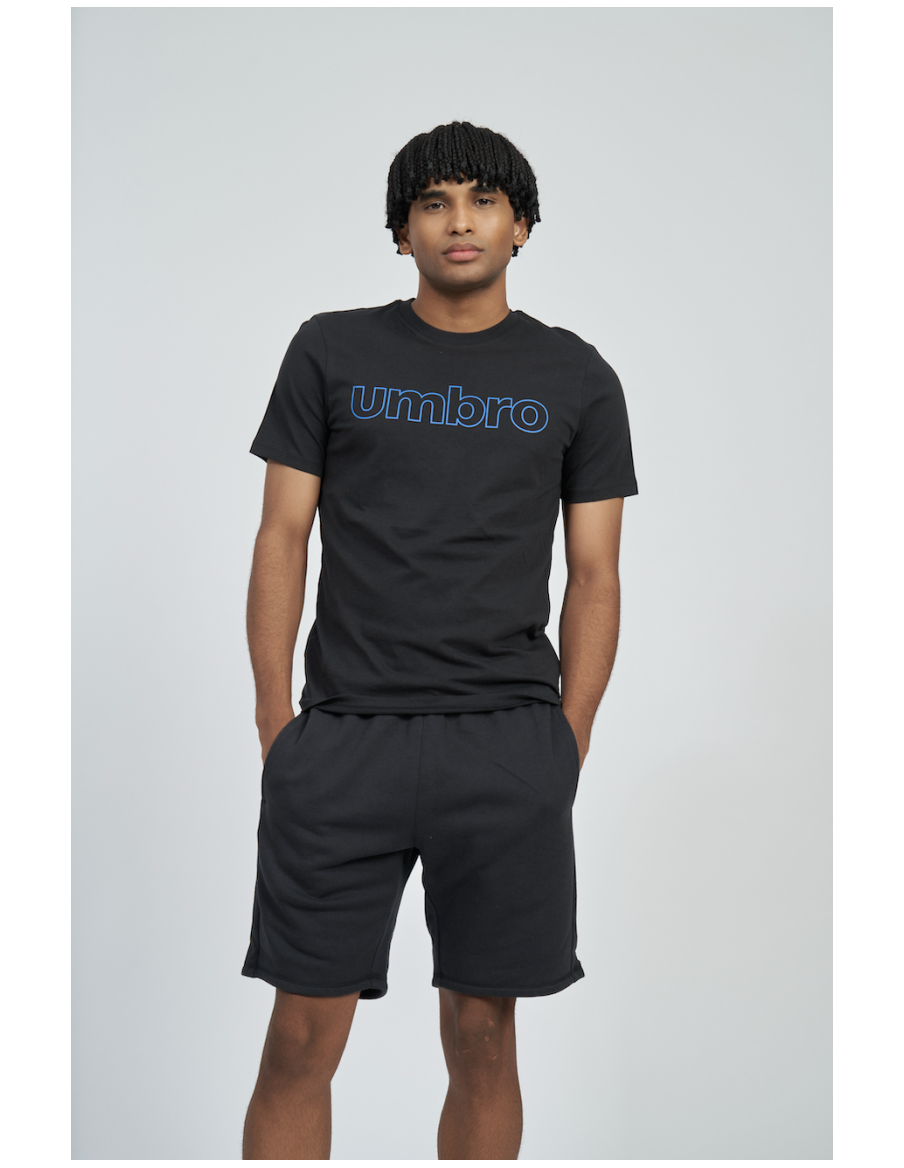 Camiseta Umbro Fw Linear Logo Graphic Tee Black