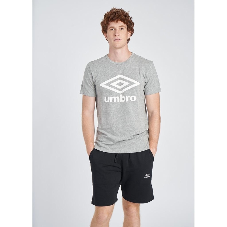 Camiseta Umbro Wardrobe Large Logo Grey / White / Grey