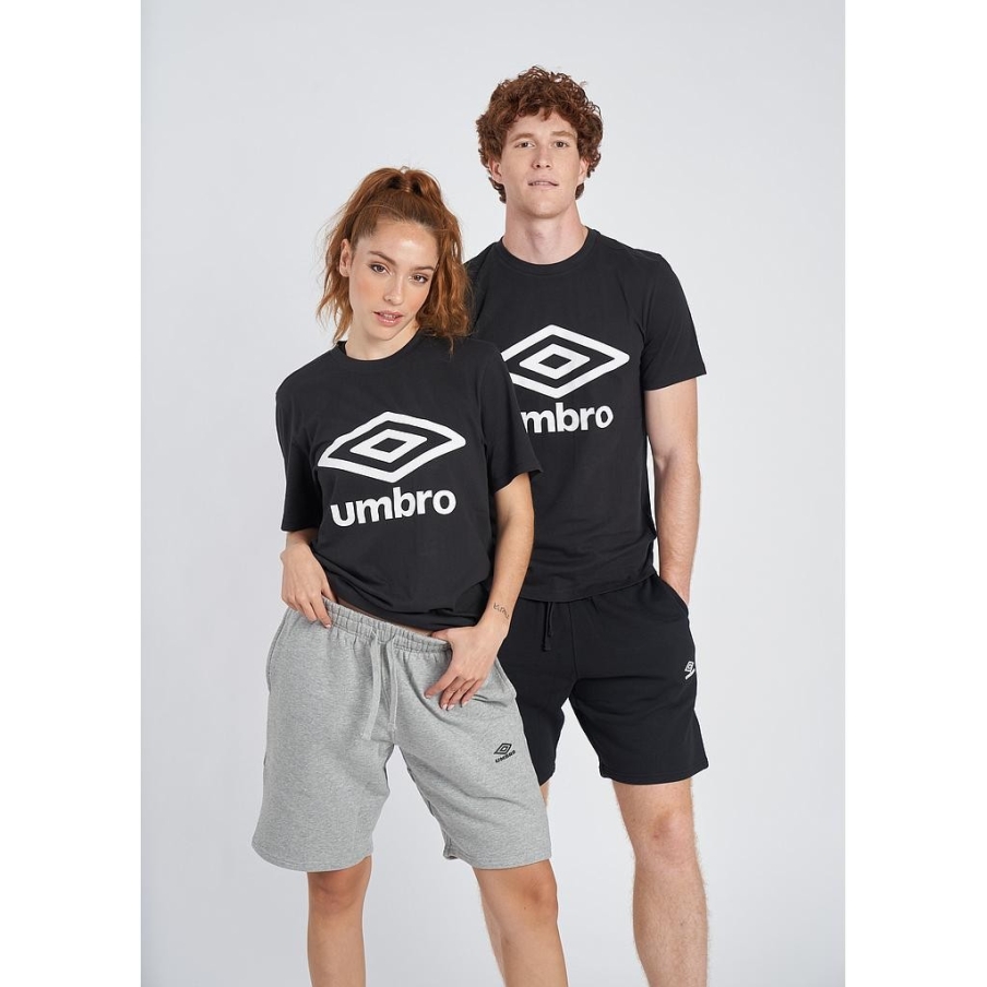 Camiseta Umbro Mujer Large Logo Cotton Tee Black