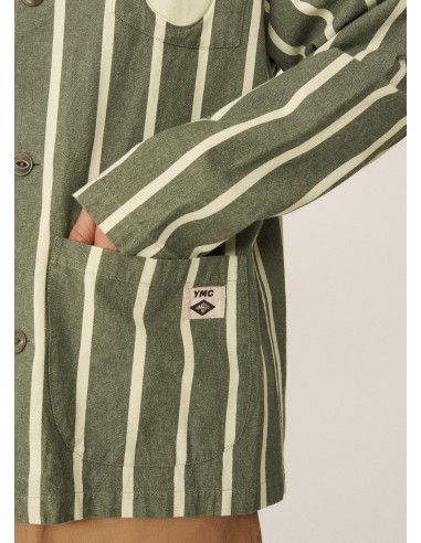 CHAQUETA UMBRO YMC Striped Refs Jacket Rain Forest / Cannoli Cream