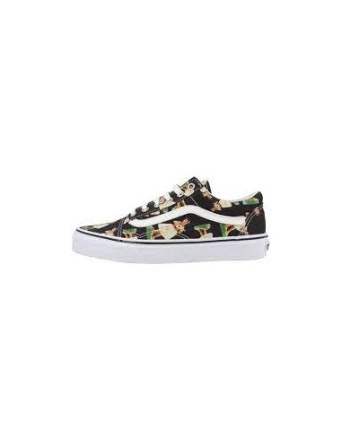 zapatillas vans mujer old skool multicolored negra