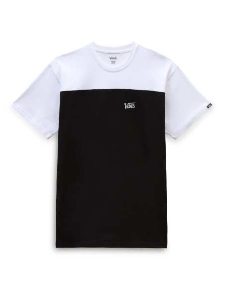 Camiseta Vans Hombre Script Crew Block Negra