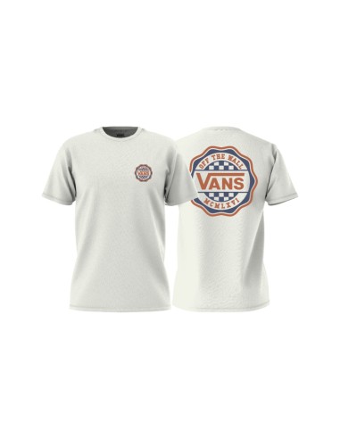 Camiseta Vans Hombre Hawl Pas SS Crew Blanca