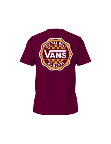 Camiseta Vans Hombre Hawl Pass SS Crew Burdeos