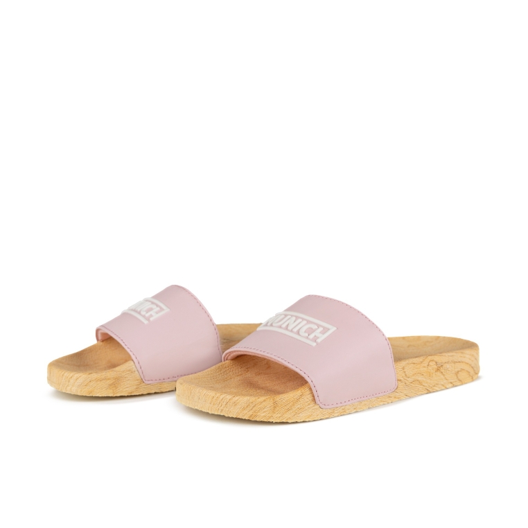 Chancla Munich Flat Slider Rosa