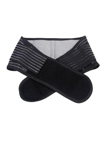 Faja Elástica Ajustable Con Flejes Metálicos Negra