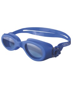 Gafas natación adulto COMPACT, doble banda silicona, monobloc Blue