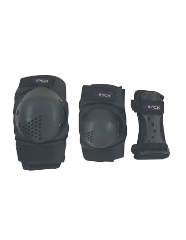 Set protecciones patinaje adulto Black