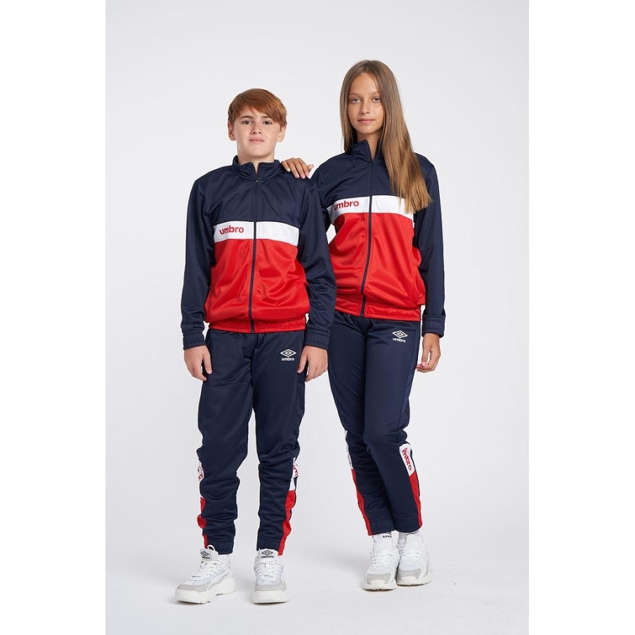 Chaqueta Umbro Fw Sportswear Track Top - Jnrdark Navy / Vermillion / Brilliant White