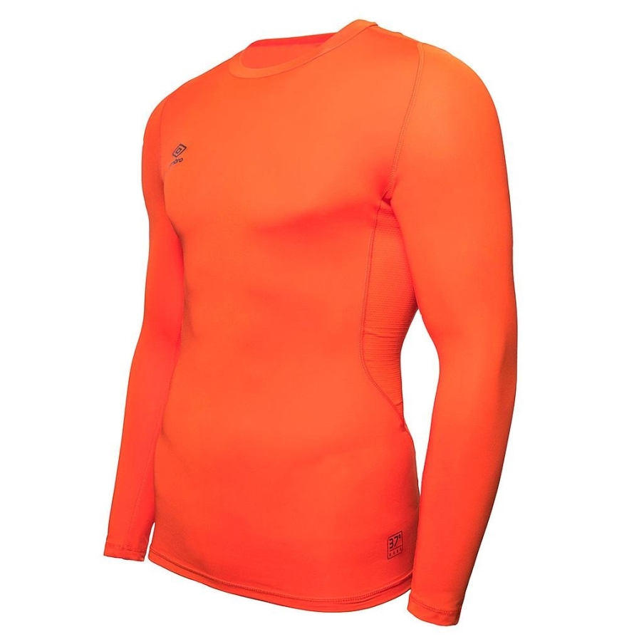 Camiseta Térmica Core LS Umbro Hombre Naranja Adulto