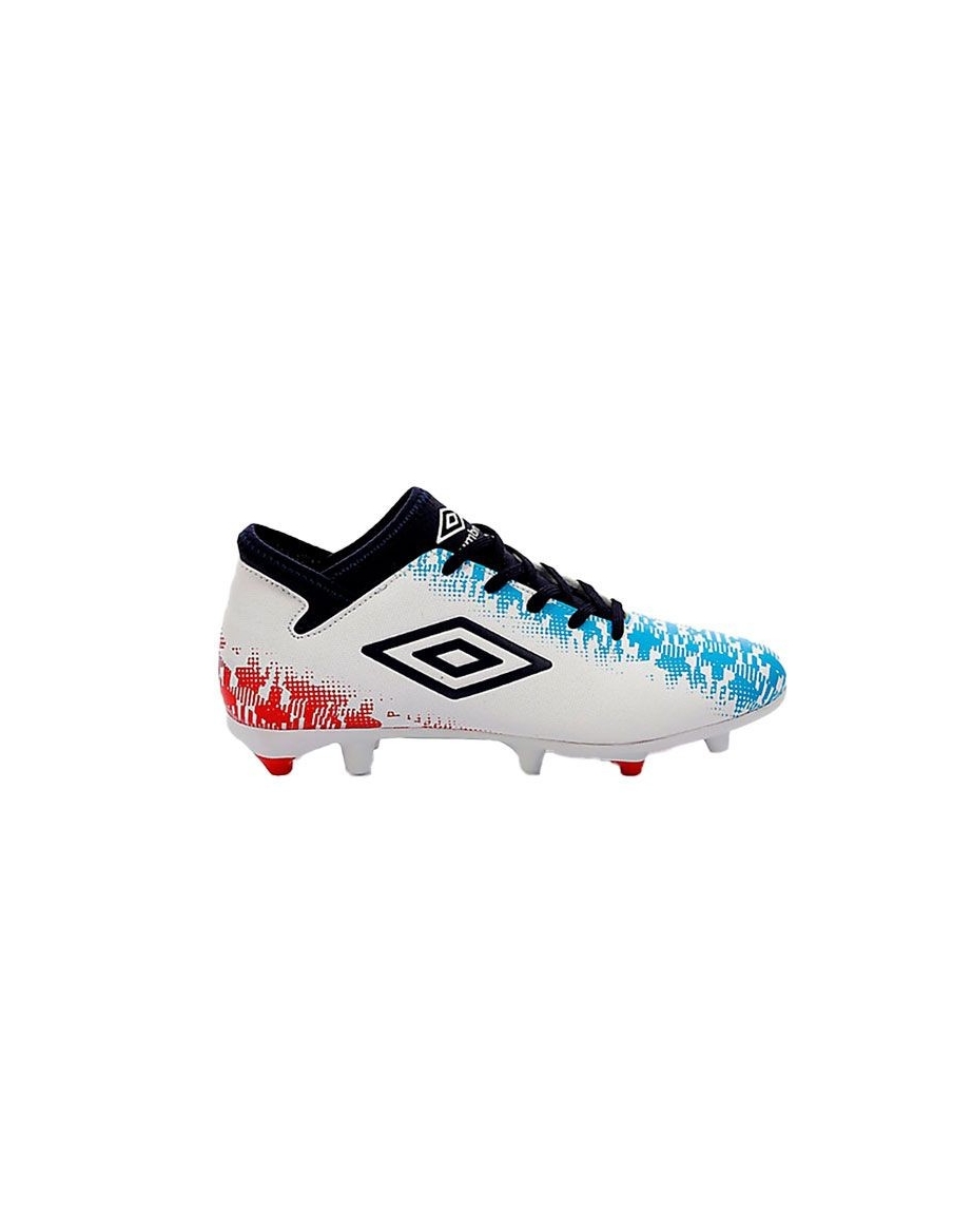 bota de futbol umbro niño formation II FG blanca