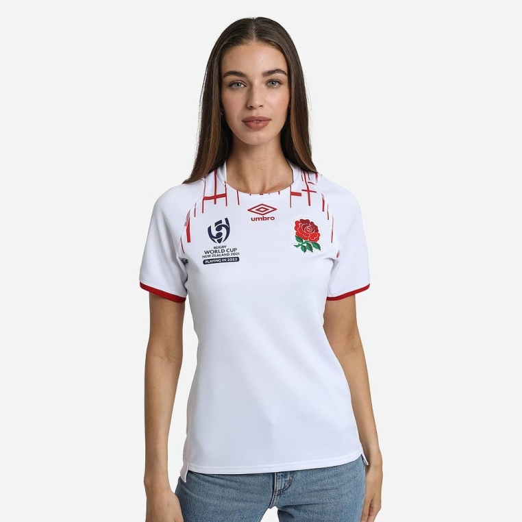 Camiseta Umbro Mujer England Rugby 22/23 Blanca