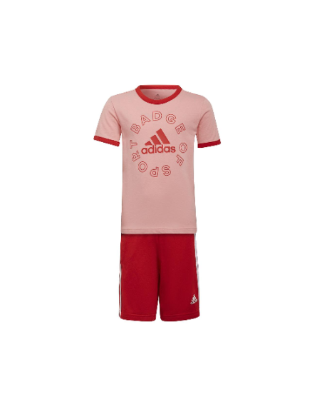 Conjunto Badge Of Sports Adidas Junior Rosa